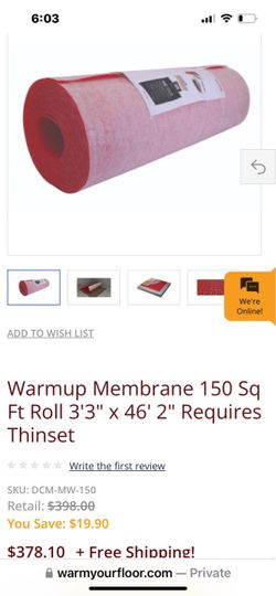 New Red Membrane Thin Set Application