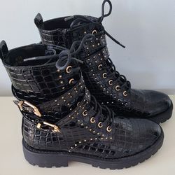 Biker Style Ankle Boots (size 9)