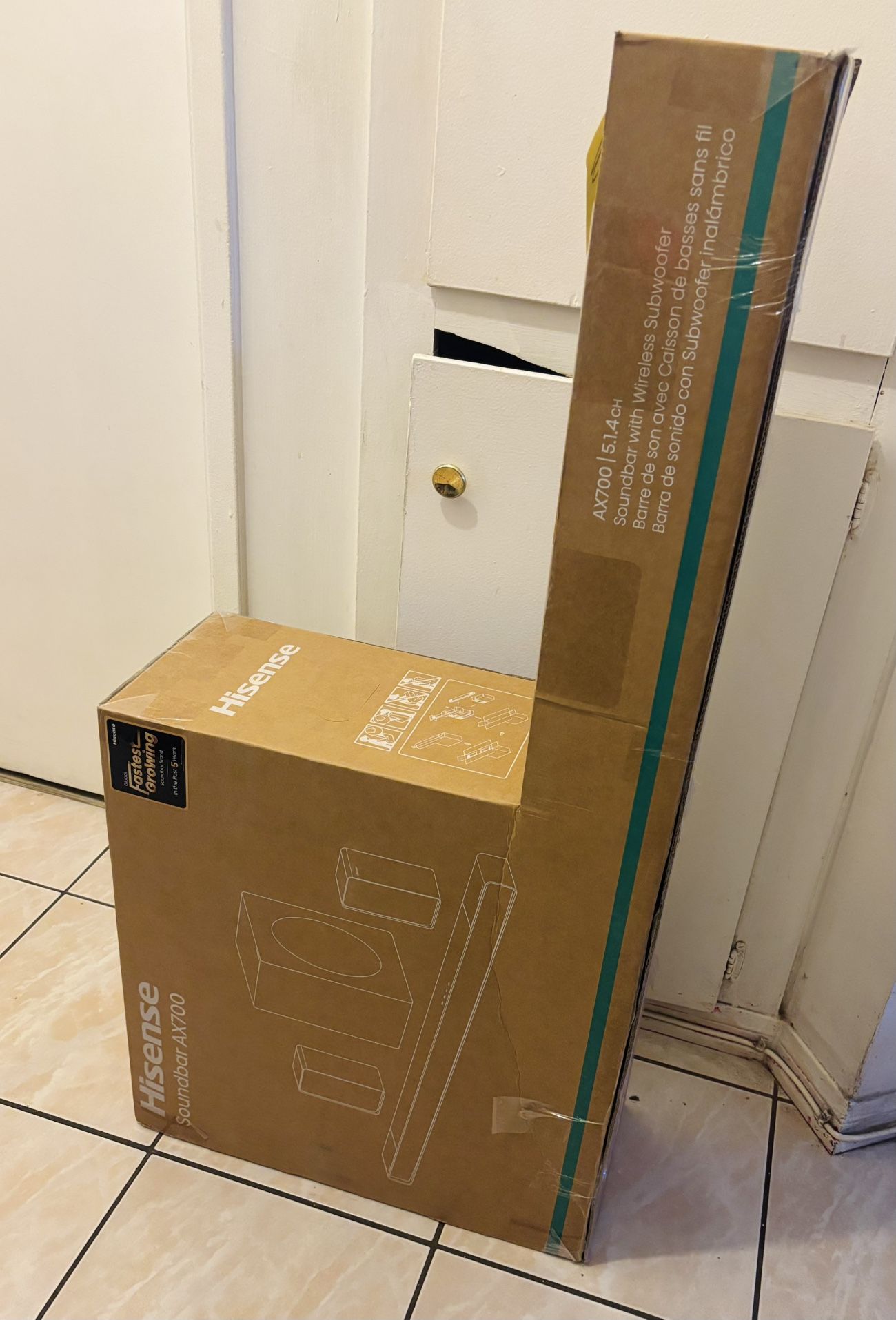 Hisense AX700 5.1.2 Ch. Dolby Atmos Soundbar System w/ Wireless Subwoofer & Rear Speakers β 570W Peak Power