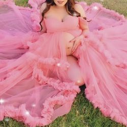 Pink Maternity Dress 