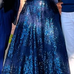 Blue prom/quince dress