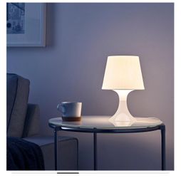 Ikea White Bedside/table Lamp 11"