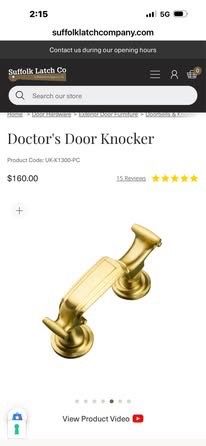 Satin brass Doctor’s Door Knocker