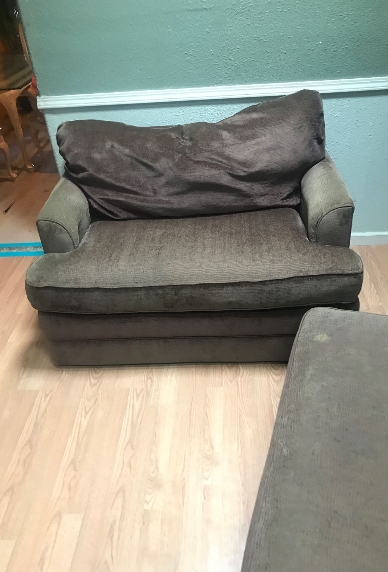 Two couches with a foot autumn storage bed loveseat with twin sofa bed Full couch with full sofa bed