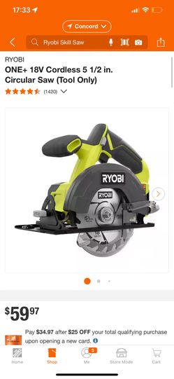 Ryobi Skillsaw New