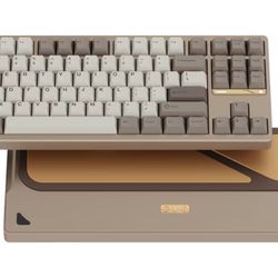EVO80 ALUMINUM TKL HOTSWAP WIRELESS KEYBOARD - SANDGOLD KEYBOARD