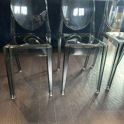 Acrylic Set Of 4 Dining Room Chairs