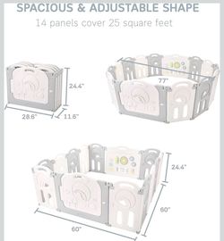 Fortella Cloud Castle Foldable Playpen 14 panels