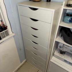 9 Drawer Organizer White 