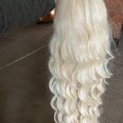Long Blonde Platinum Wig