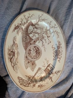 Antique 17" platter Japanese by Grindley