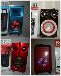 Bluetooth speaker SD card,slot USB port,FM radio,microphone included for karaoke