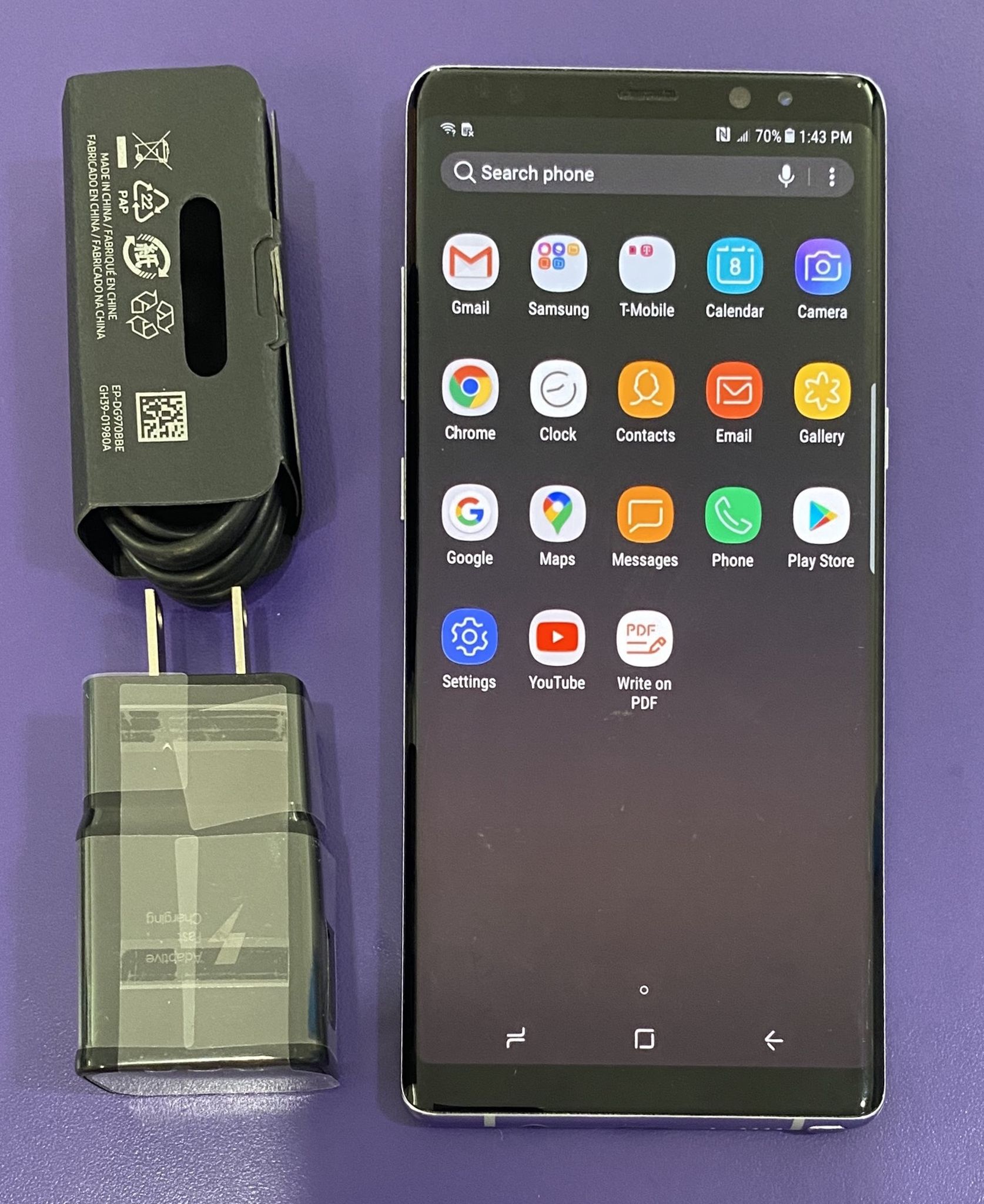 Samsung galaxy note 8 (64gb) unlocked, store warranty