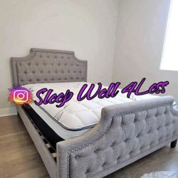 NEW  QUEEN BED FRAME AND MATTRESS 