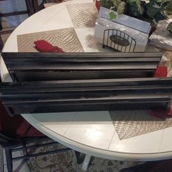 2 Black Wood Shelf Stands 2ft Each 10 Both Look My Post Tons Item