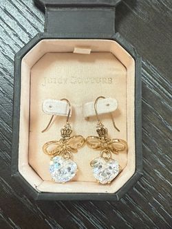 Juicy Couture gold heart earrings