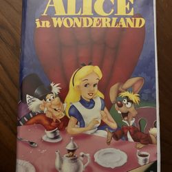 Walt Disney Alice In Wonderland VHS