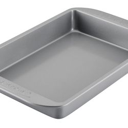 6 Pcs Farberware Nonstick Bakeware Baking Pan / Nonstick Cake Pan, Rectangle - 9 Inch x 13 Inch, Gray