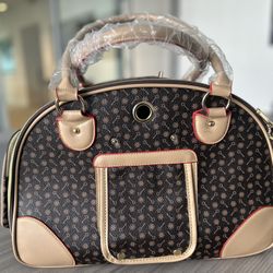 Pet/Dog/Cat Carrier Waterproof Travel Bag, Premium PU Leather Handbag