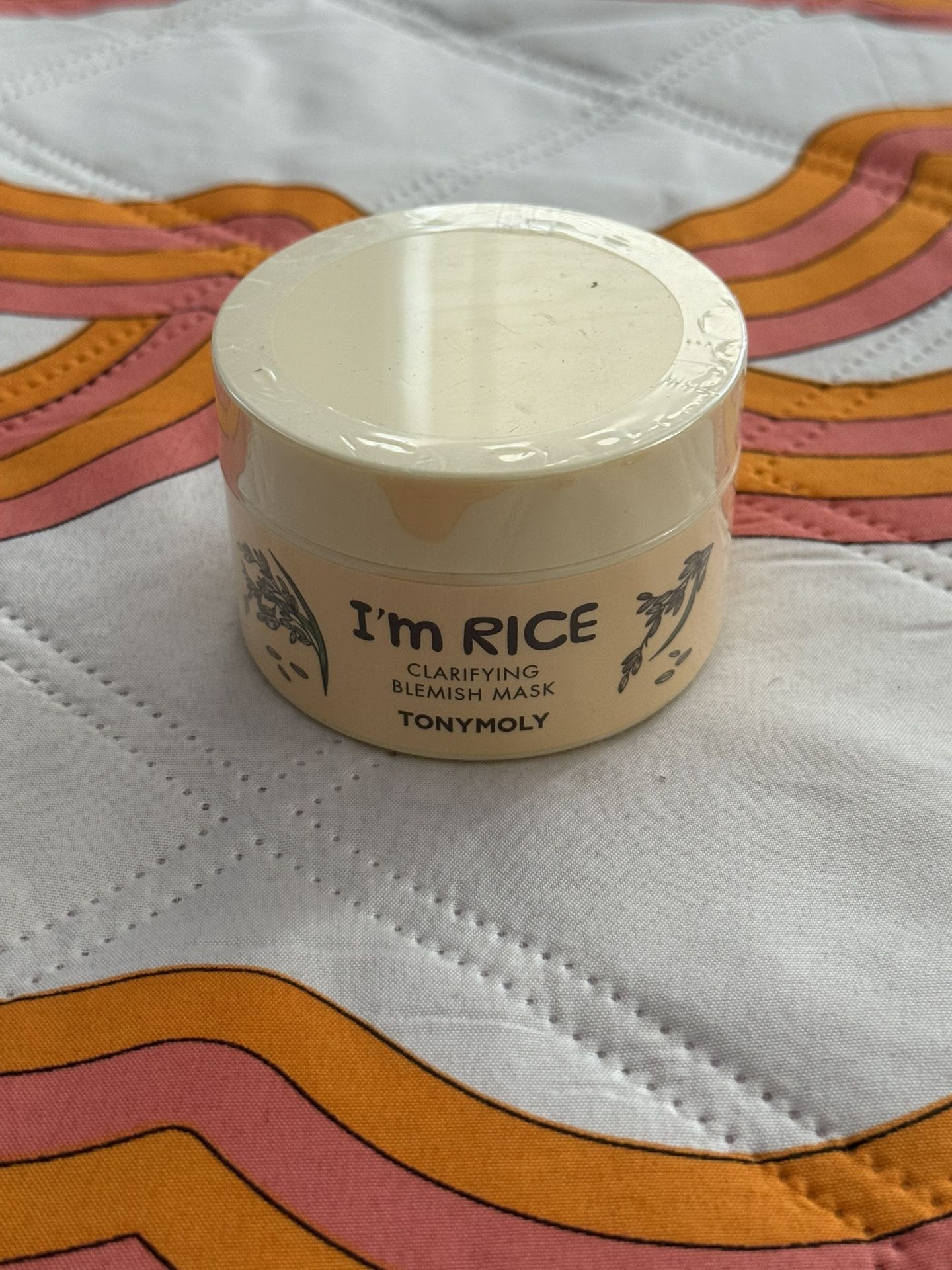 BRAND NEW SEALED- TONYMOLY- I'm Rice Clarifying Blemish Mask- 3.38 oz (Retail $15)- Full Size