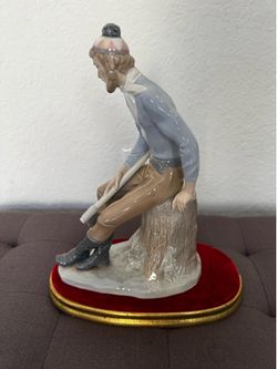 The Woodcutter: Porcelain Figurine Made in Spain