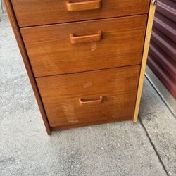 Wooden File Cabinet On Wheels