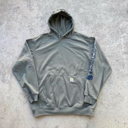 Carhartt Olive Green Pullover Hoodie Sweater Sz XL