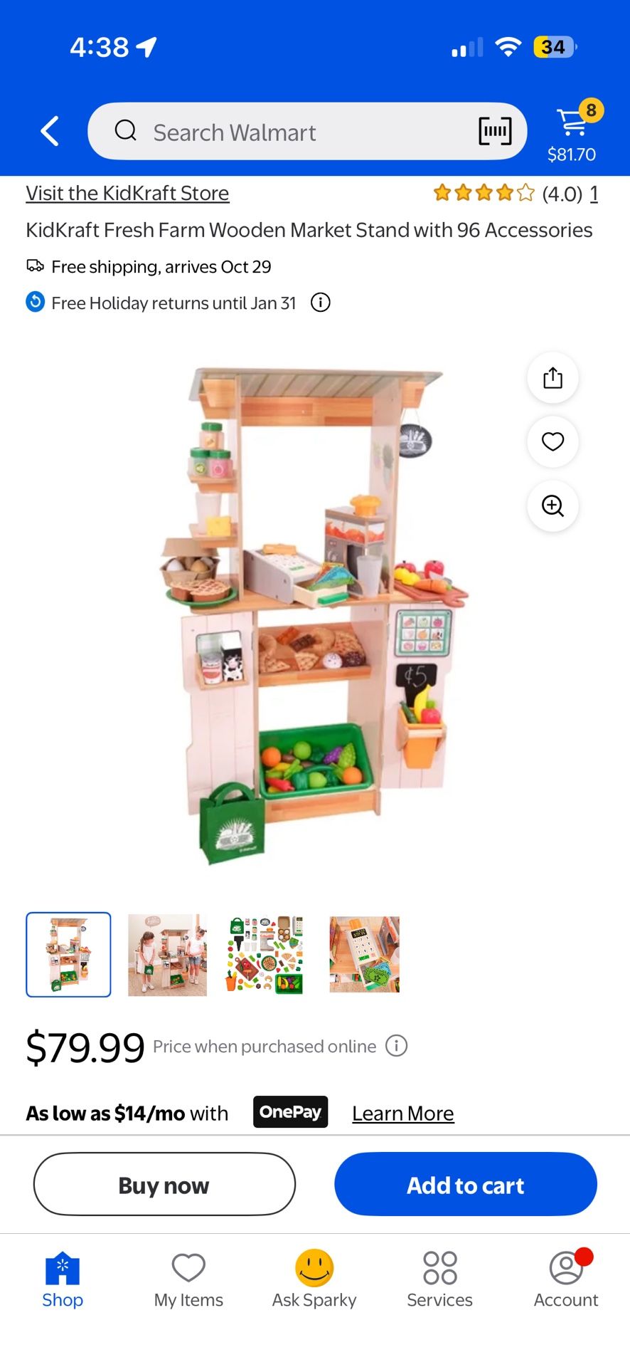 Kid Kraft Farm Market Stand