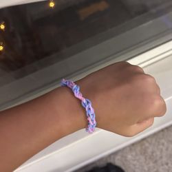 Pink purple and blue bracelet