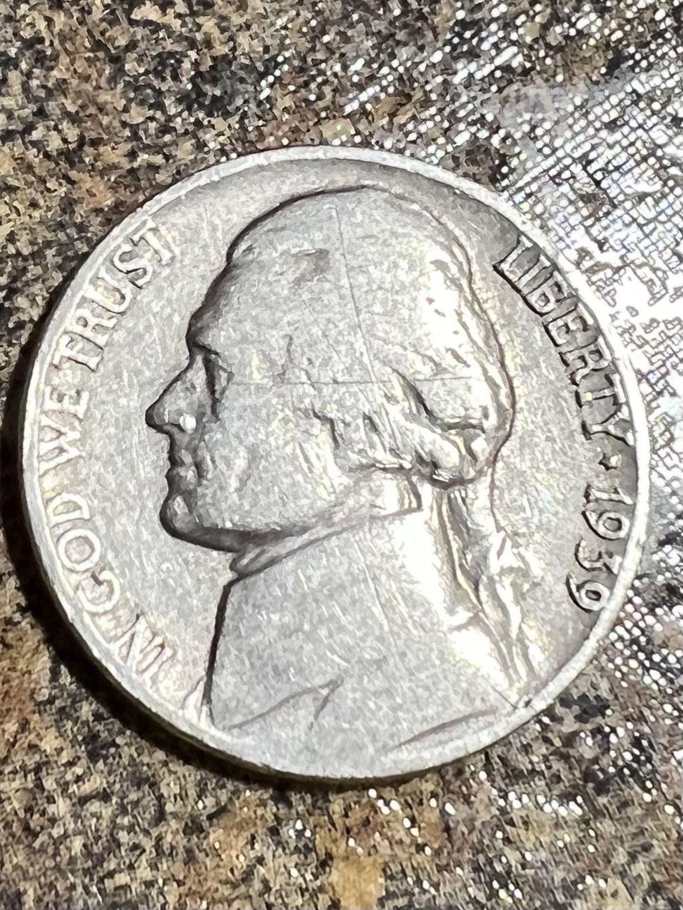 1939 No Mint Mark Nickle