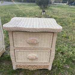 Wicker End Table