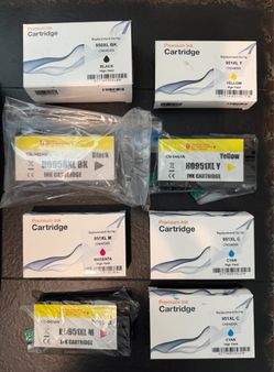 INK CARTRIDGES COPIER Office Jet PRO Black, Yellow, Blue, Pink Lot(8)