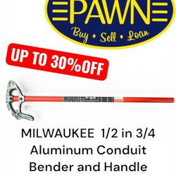 MILWAUKEE 1/2 in 3/4 Aluminum Conduit Bender and Handle