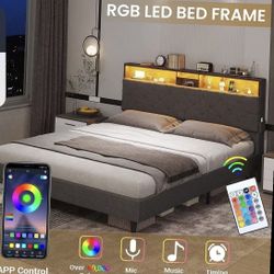 BRAND NEW  FULL SIZE  Bed Frame With LED And Storage