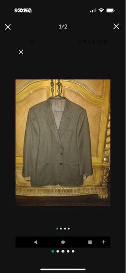 Guy La Ferrera, Men's Plaid Cashmere and Wool Sport Coat by  Designer Zegna. Size 40L. Retails For 4,000.00.
