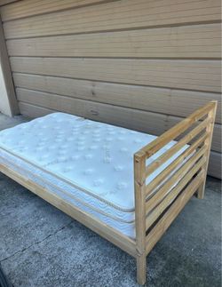 Bed with mattress