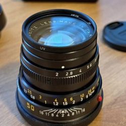 Leica 50mm f/2 Summicron V4 lens (11819)  OBO