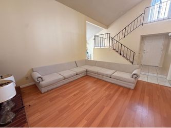 Cream colored couch 7 seater
