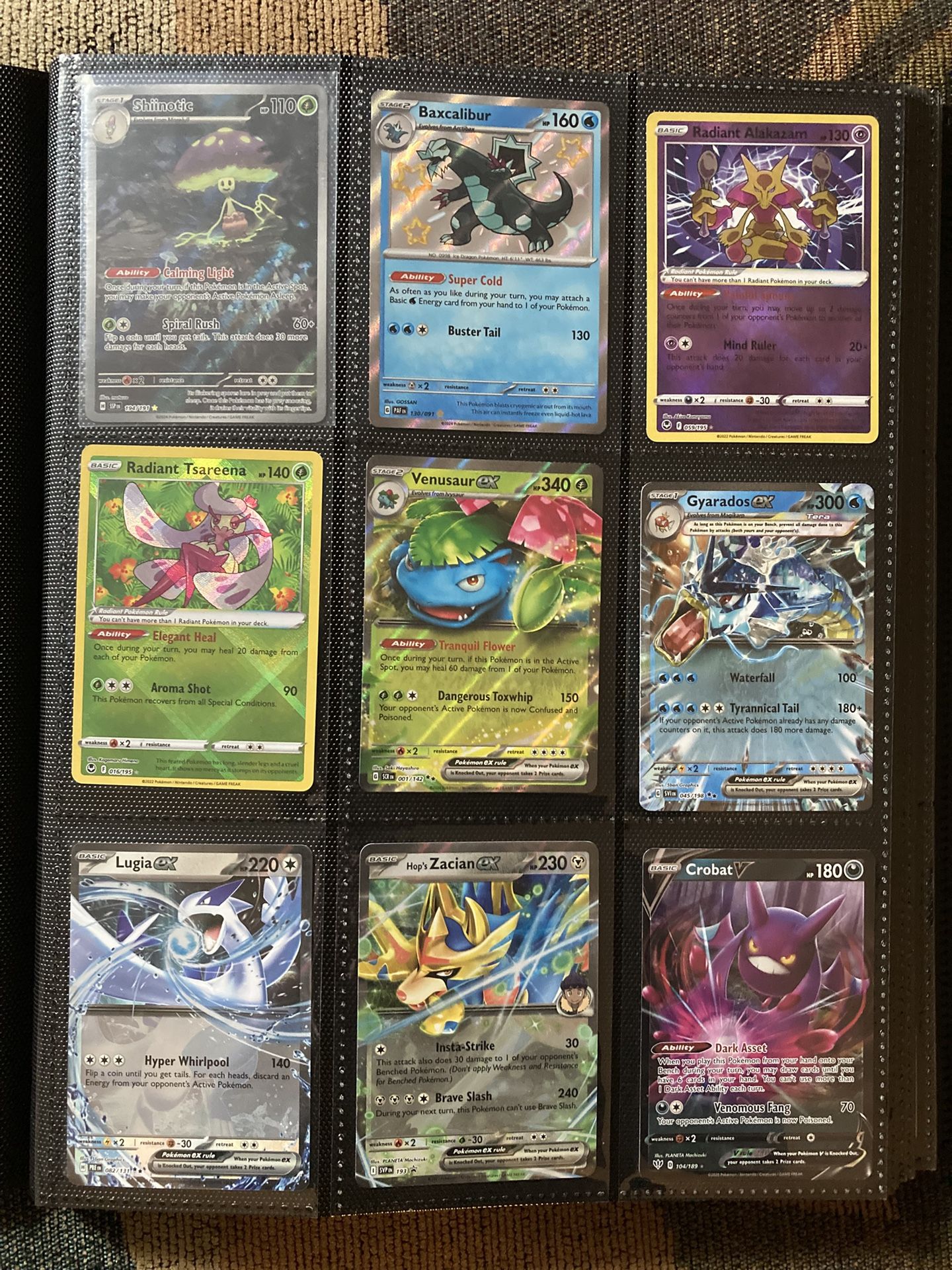 RARE Pokémon Binder Collection(EX,V,Radiant,Holo,Art)