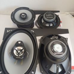 KENWOOD 1 PAIR 6.5" 2 ,WAY 300 WATTS & 1 PAIR 6×9 3 WAY 400 WATTS CAR SPEAKER ( BRAND NEW PRICE IS LOWEST INSTALL NOT AVAILABLE )