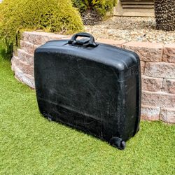 Delsey Club Hardcase Luggage Wheeled Trolley Vintage 28x24" Large Suitcase GUC