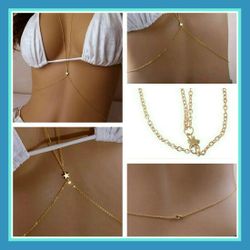 Summer 16 Gold Plated Bikini Harness Belly Waist/ Body Chain