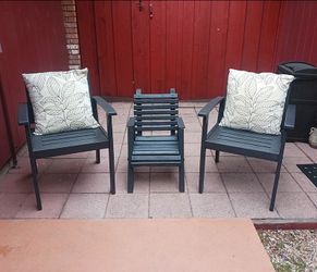 3 Piece Patio Chair Set  (2 Adult Chairs + 1 Child Chair)