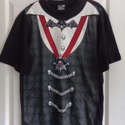 Dracula/vampire Suit Tshirt Size Large 