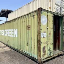 AS-IS 40 FOOT HC SHED CARGO SEA SHIPPING CONTAINER 