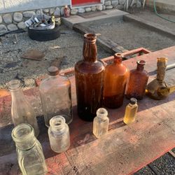 Vintage Collector Glass Bottles