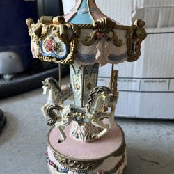 beautifully detailed musical carousel 