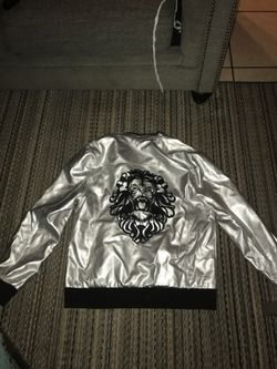 Silver bomber jacket xxl