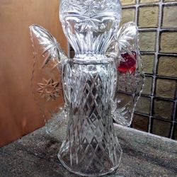 Glass Angel Candle Holder