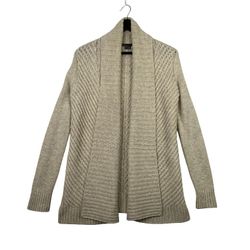 VINCE Textured Cardigan Sweater Ivory Gray Marled Knit SZ  SMALL